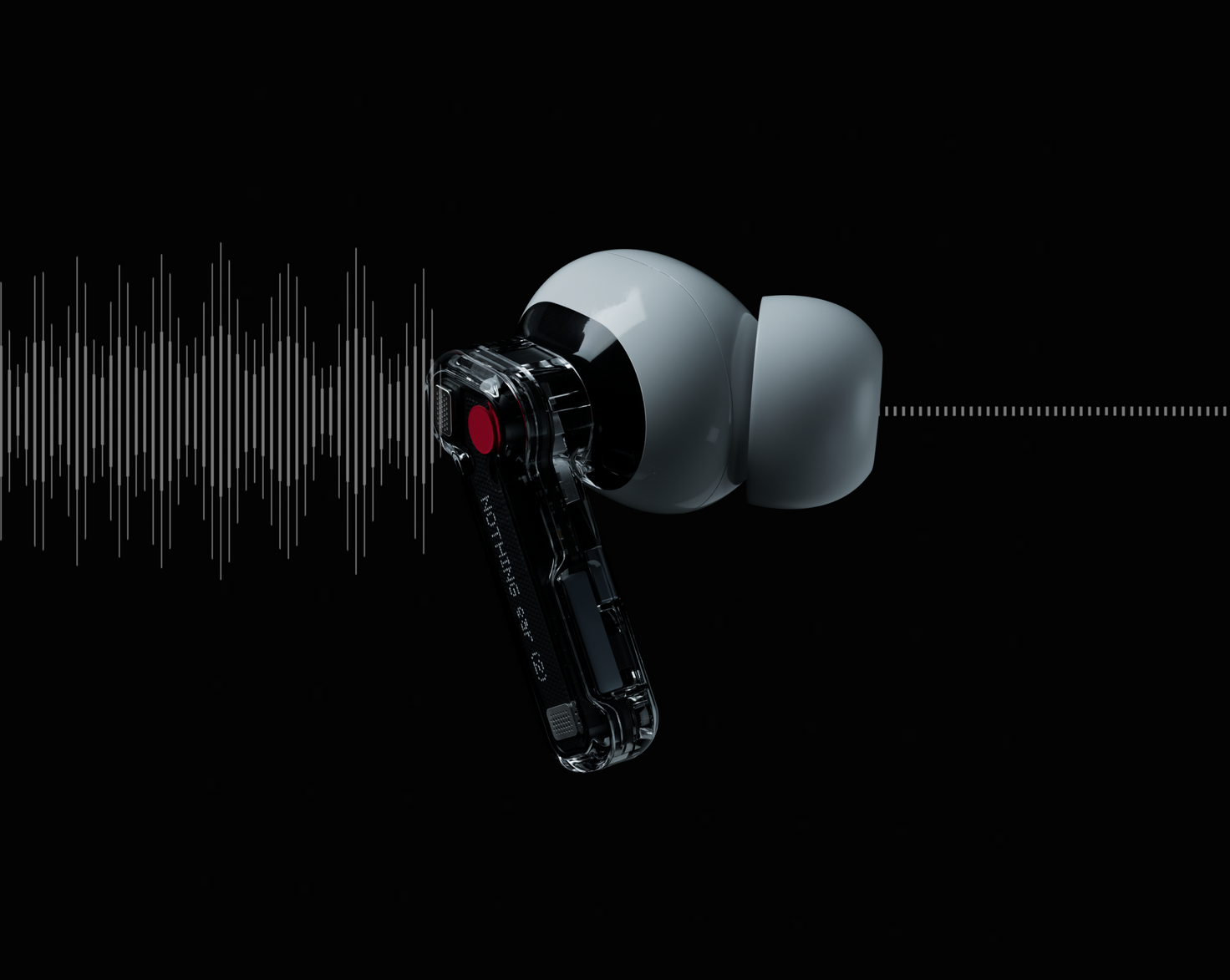  Nothing Ear 2 Auriculares inalámbricos de alta resolución,  auriculares con cancelación de ruido 2023 con diseño de doble cámara,  auriculares Bluetooth para iPhone, Android, 0.16 oz ultra ligeros, 36 horas  de